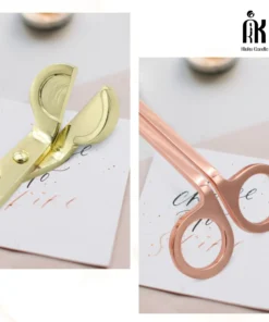 Bộ phụ kiện chăm sóc nến thơm cao cấp Kioku 3 món gồm khêu, chuông, kéo cắt bấc kim loại